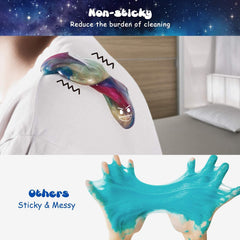 Joyjoz non-sticky slime texture for effortless play and quick cleanup.