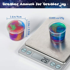 Joyjoz stress-relief slime in hand, demonstrating squeezable, calming play possibilities.