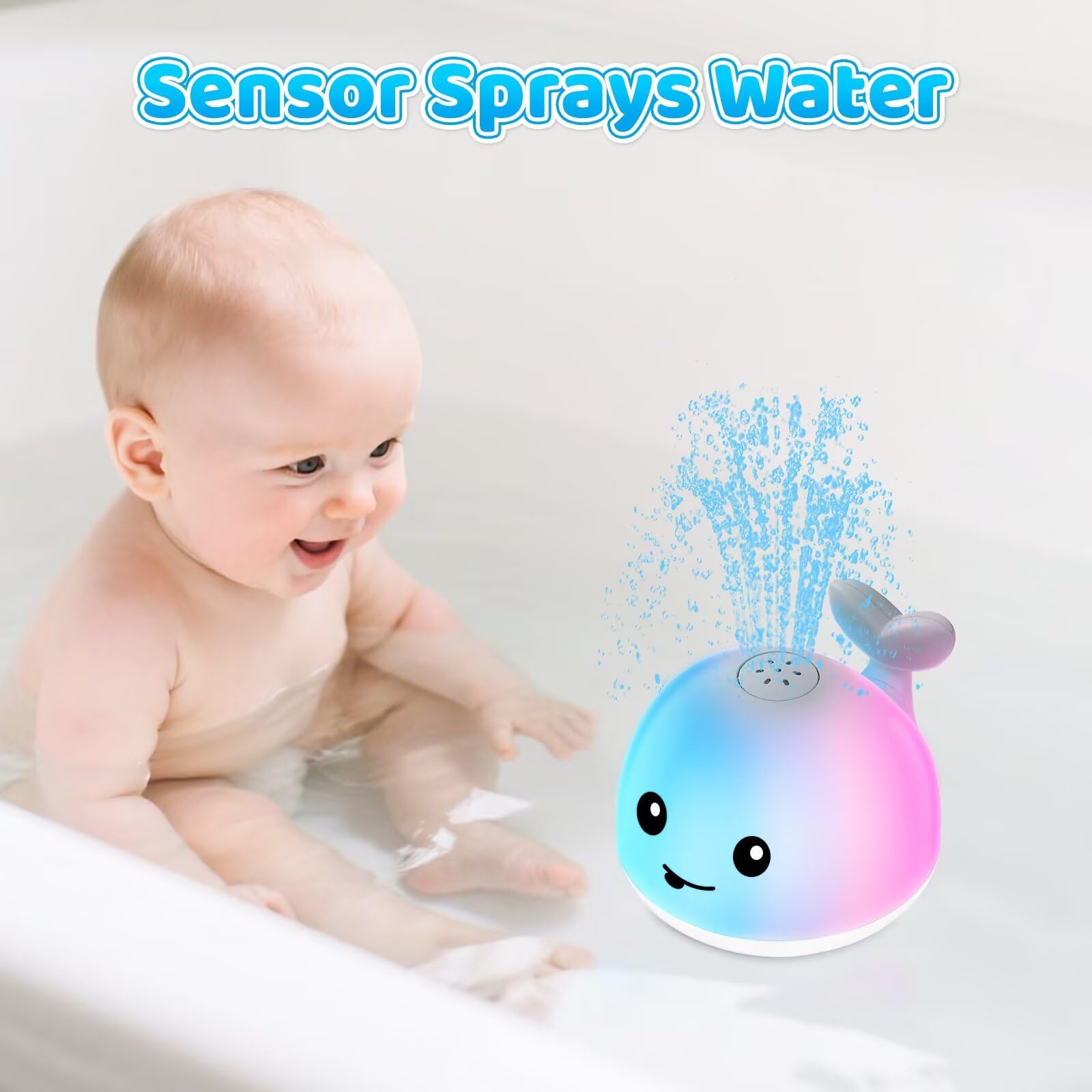 JoyLEME IPX8 waterproof whale bath toy stays safe and reliable during splashy baths.