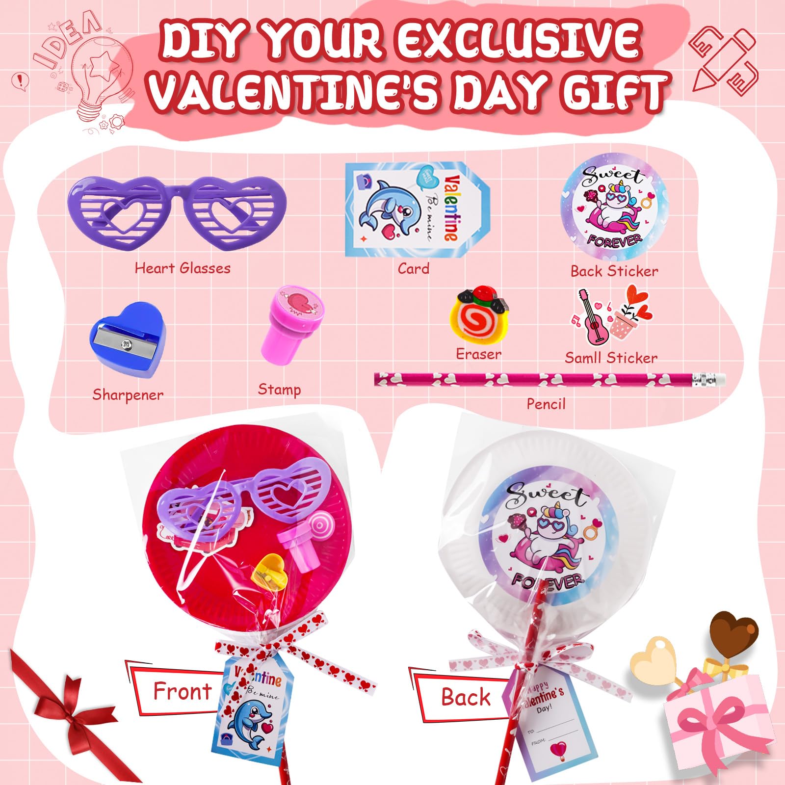 JOYLOKY 291pcs Valentines Stationery Set valentines cards ready for messages