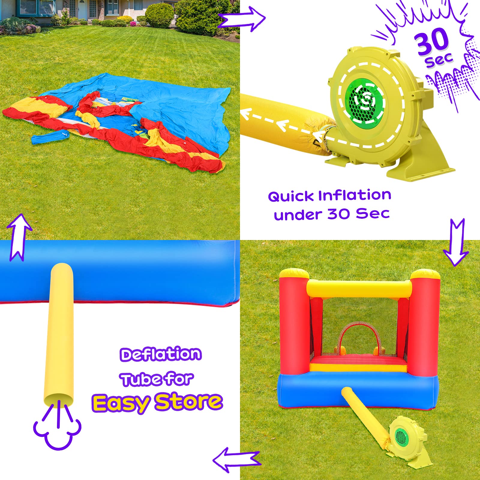 JOYMOR bounce house carry bag supports easy storage and transport