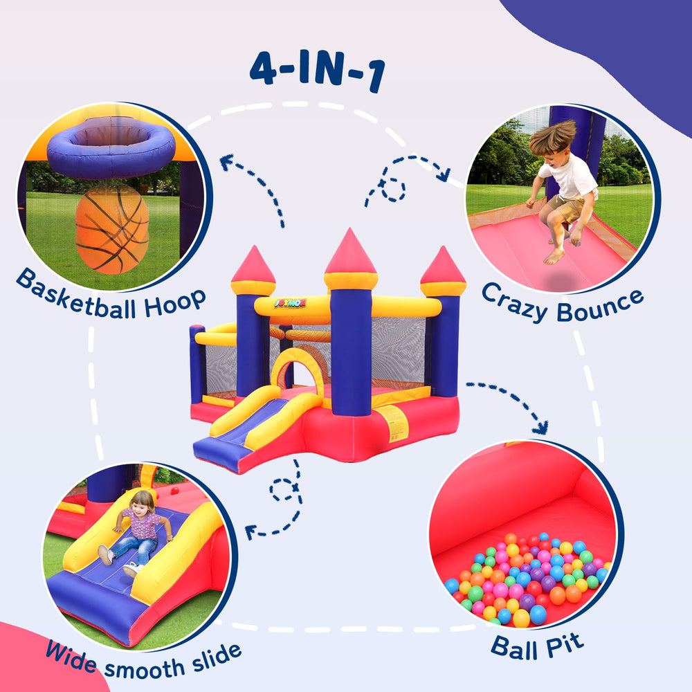 JOYMOR bounce house ball pit in use for energetic playtime