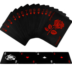 Joyoldelf waterproof PVC playing cards with a flower back design, ideal for durable party use
