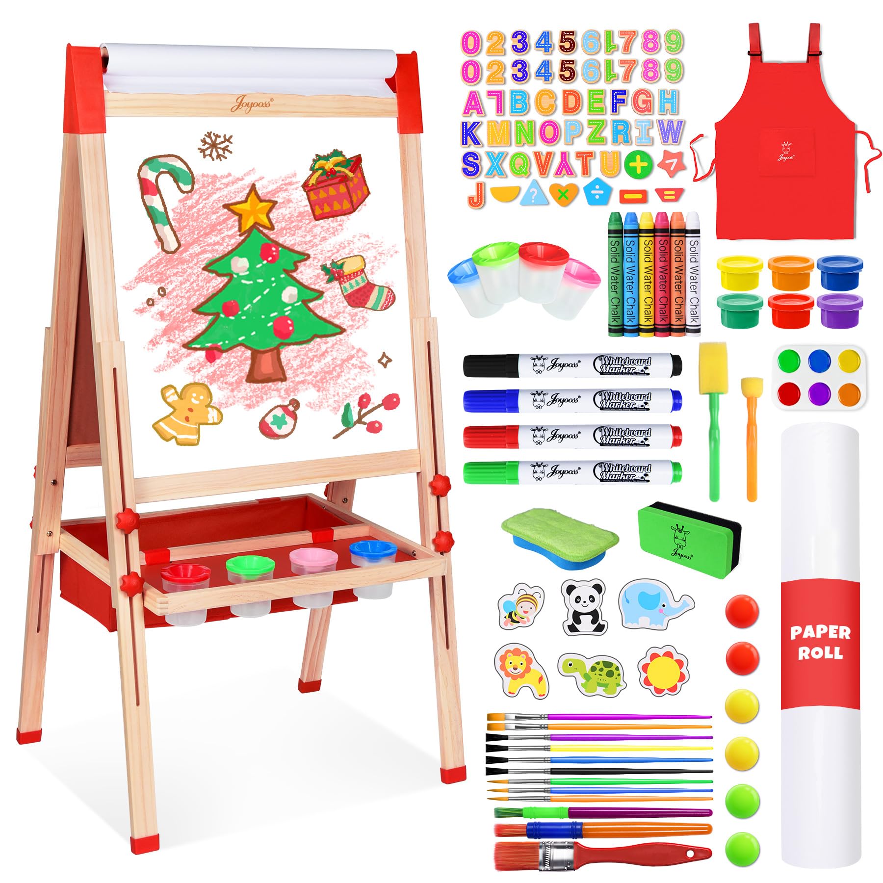 Joyooss Art Easel with double-sided boards enables versatile creativity.