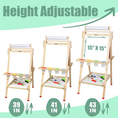 Joyooss wooden easel with adjustable height for growing artists.