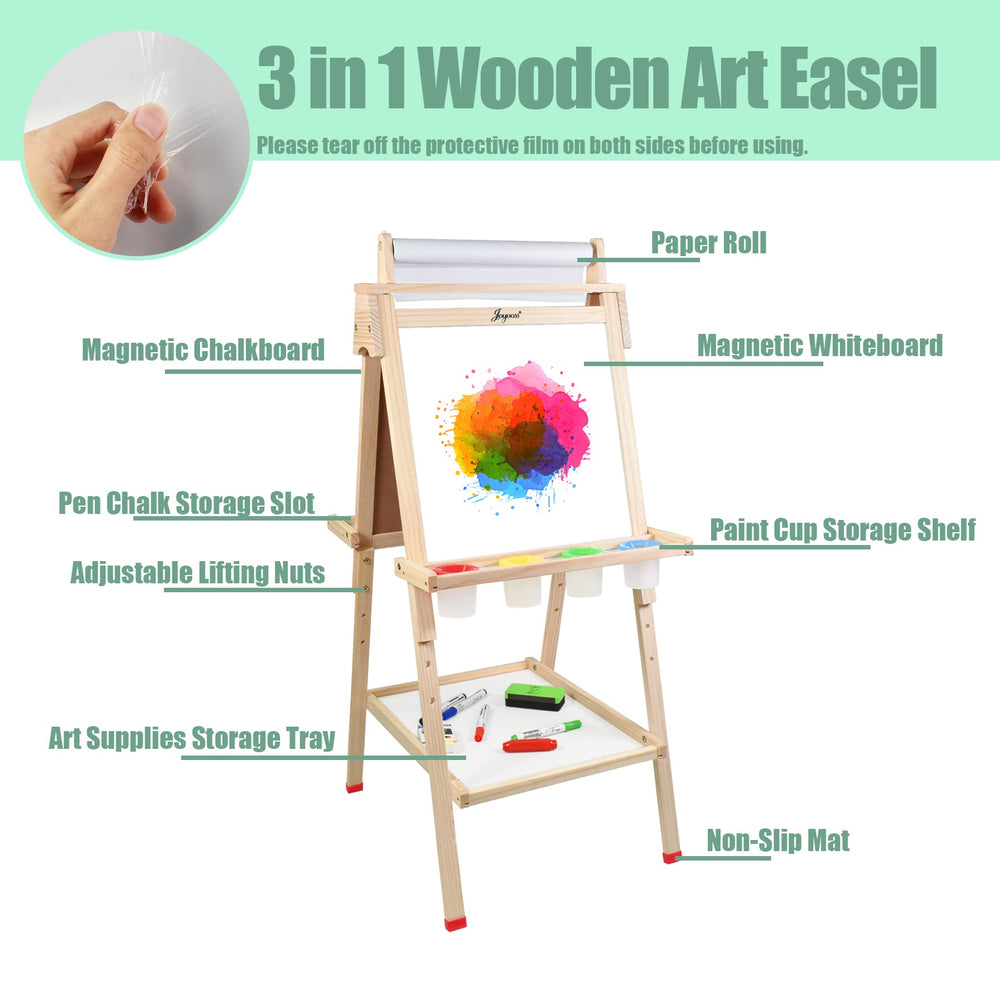 Joyooss kids easel supports painting and handwriting activities.