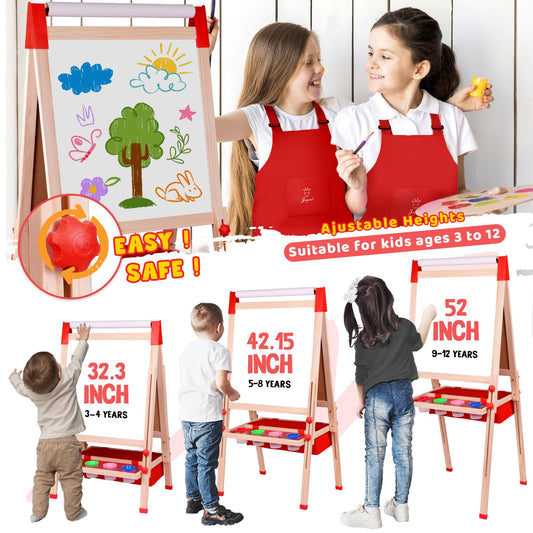 Joyooss chalkboard and whiteboard combo supports early writing and drawing.