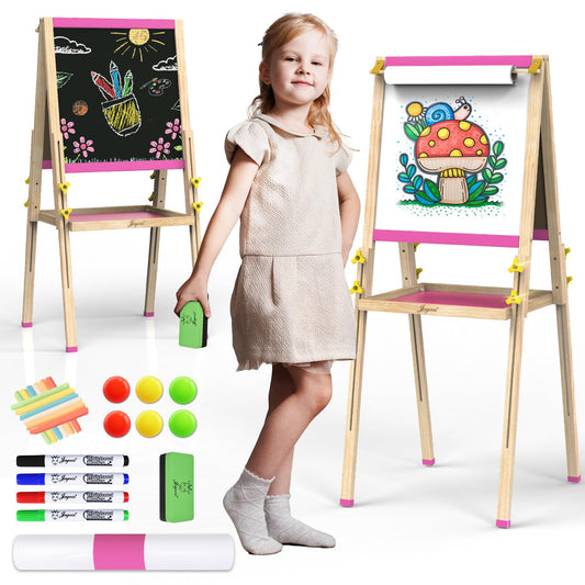 JOYOOSS art easel with paper roll ideal for painting and storytelling at home.