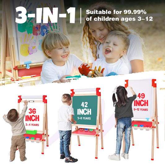JOYOOSS easel shows paper roll attachment for quick art sessions.