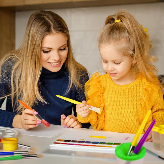 Joyooss kids paint brushes ergonomic grip-handle for small hands during lessons