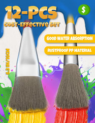 Joyooss washables no-shed hog-bristle brushes easy cleanup after art time