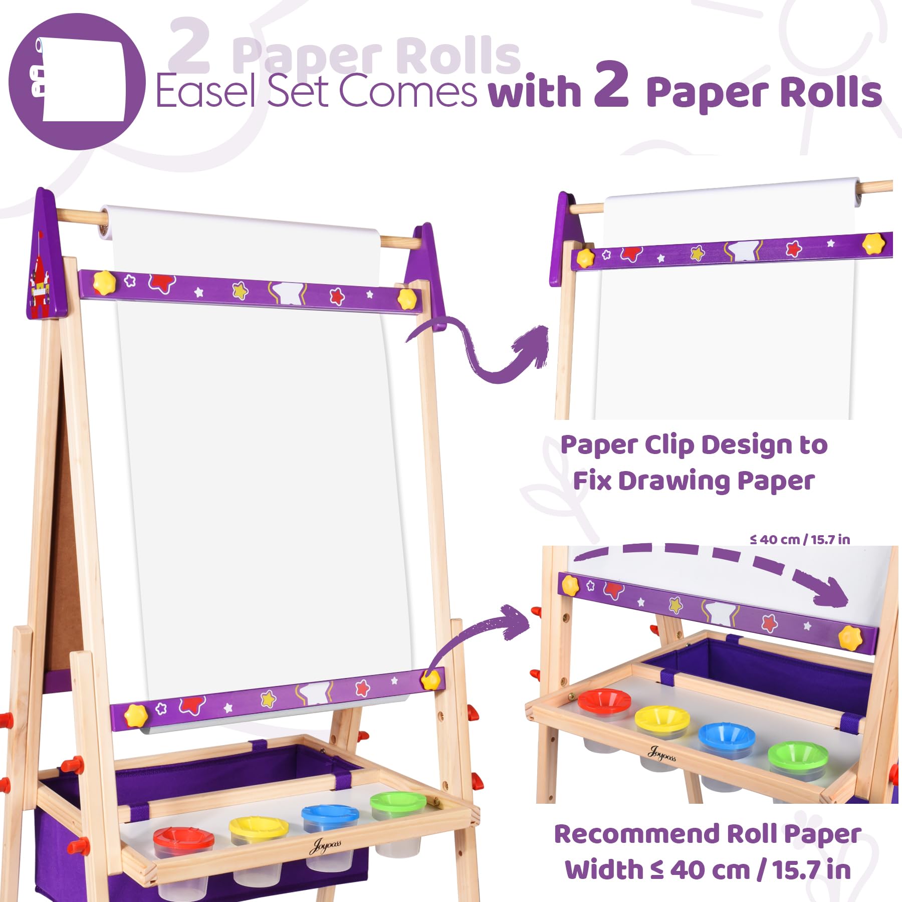 Joyooss Includes two paper rolls for extended drawing and storytelling activities