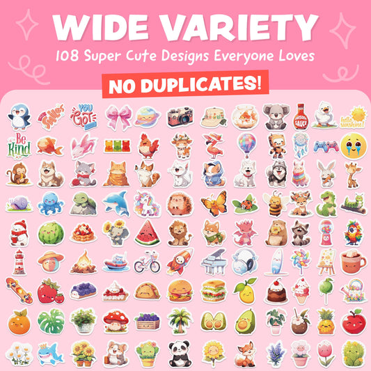 Joyousa waterproof stickers—bottle and scrapbooking visuals—stay vibrant through daily wear