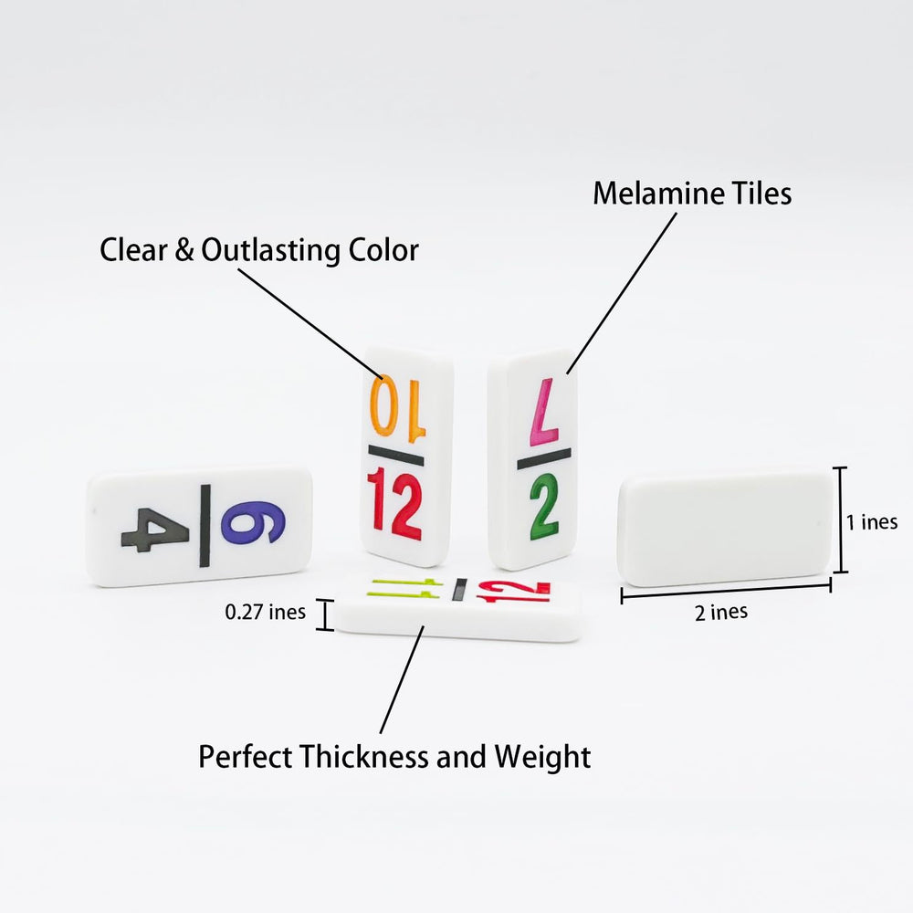 JOYOUSLIFE Mexican Train Dominoes colored pips for quick visibility