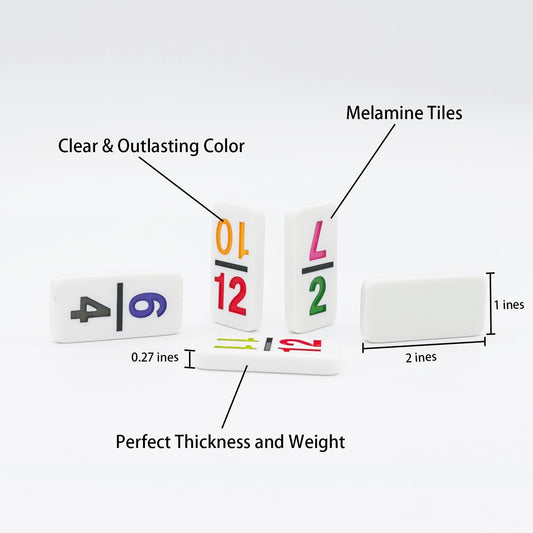 JOYOUSLIFE Mexican Train Dominoes colored pips for quick visibility