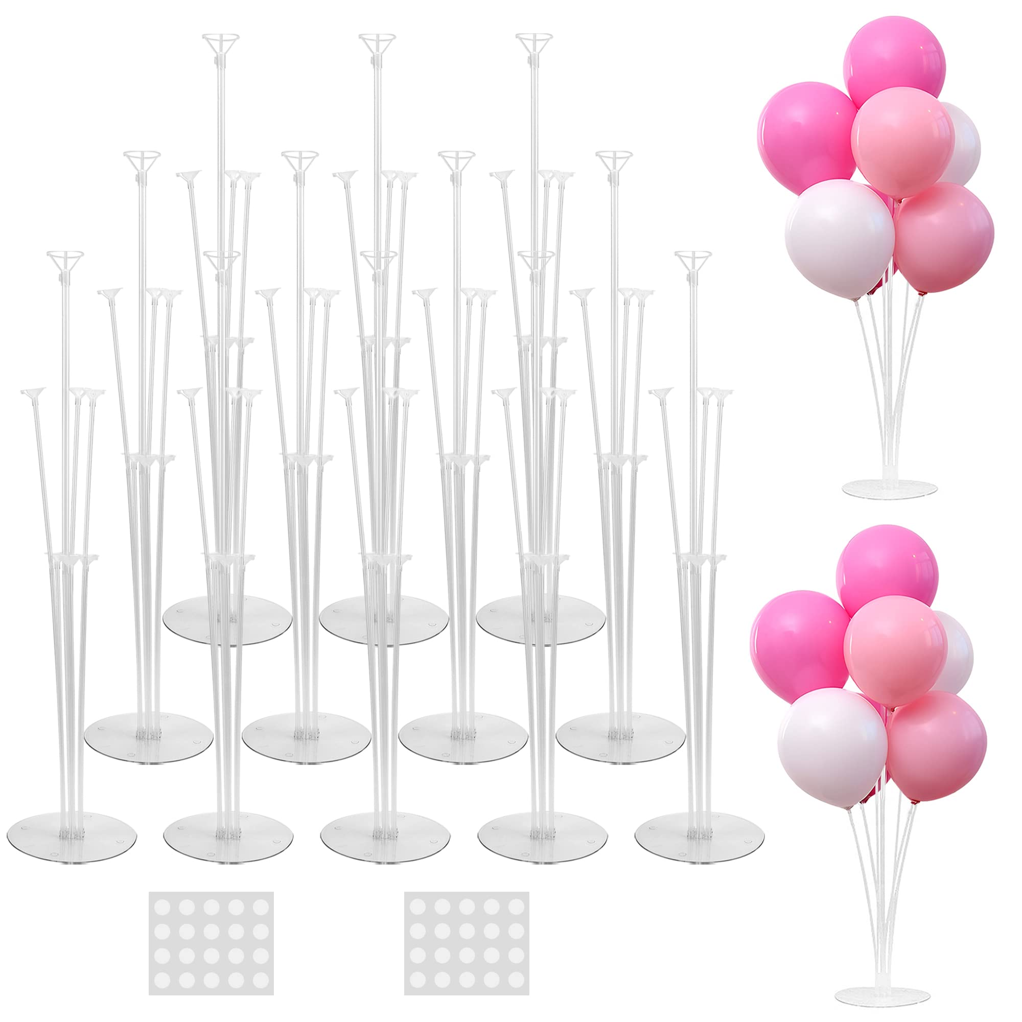 JOYYPOP balloon stand kit on a table for a vibrant party centerpiece