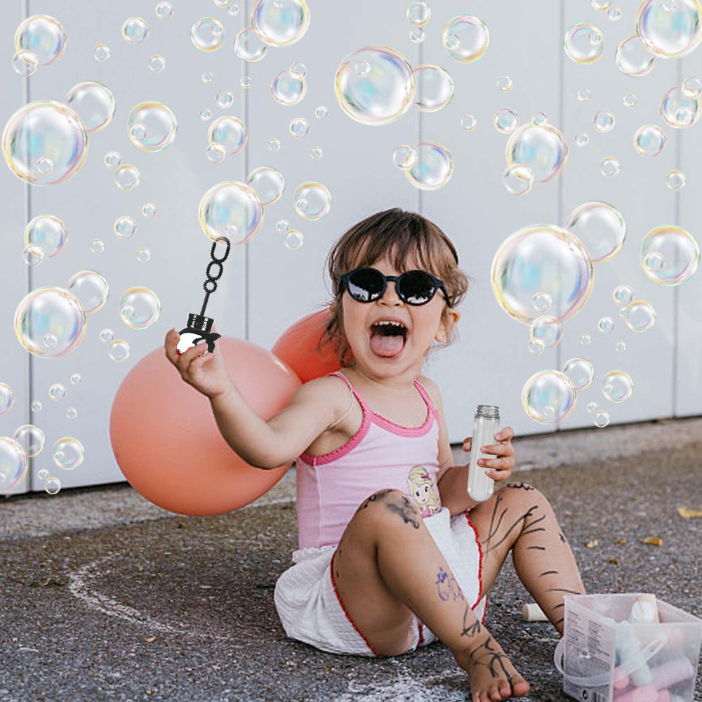 JOYYPOP bubble wands on picnic setup, ideal outdoor summer fun.