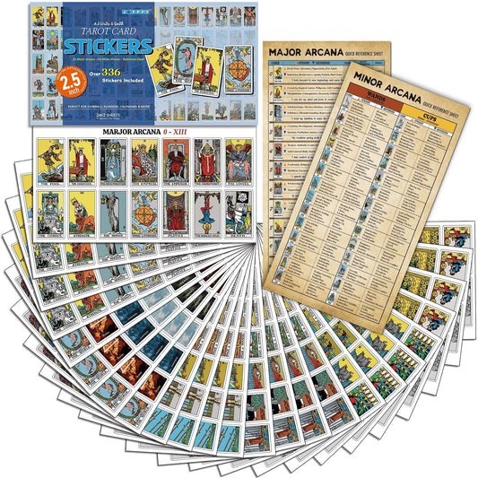 Joyppy Tarot Stickers featuring Rider Waite imagery for clear journaling inspiration