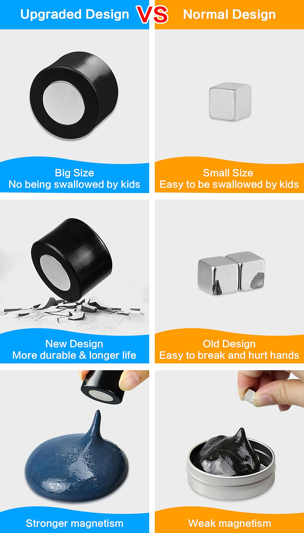 JOYPRO magnetic slime putty blue packaging showcases gift-ready presentation