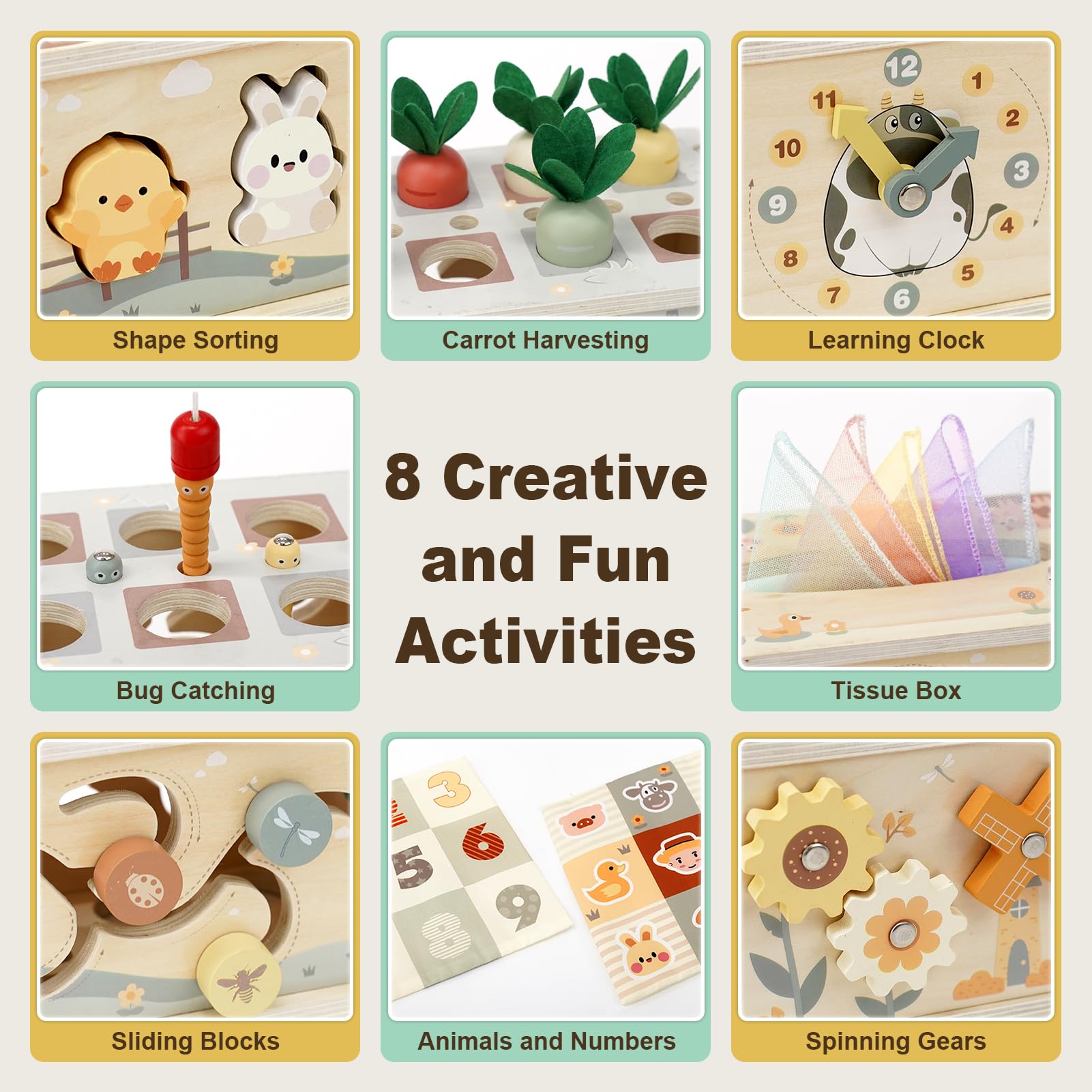 Joyreal animal shape matching close-up develops visual discrimination and problem solving.