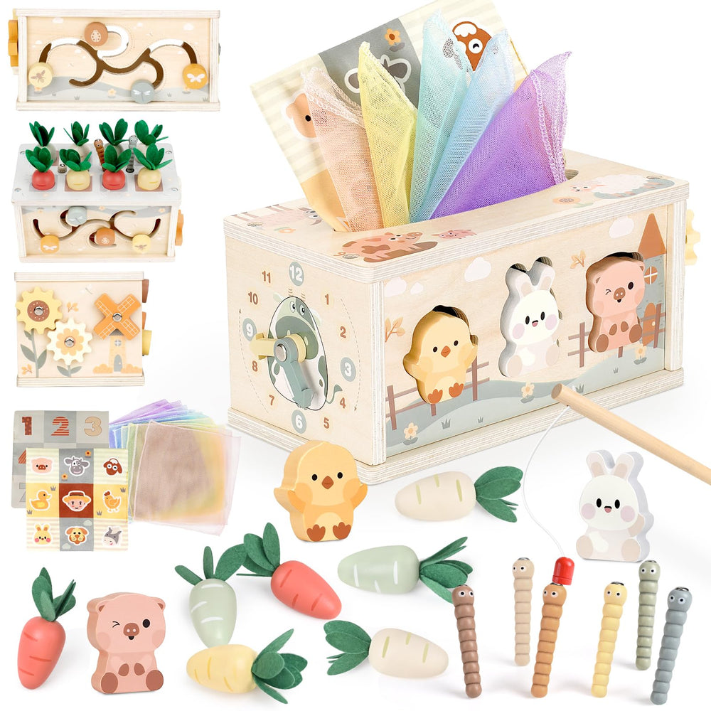 Joyreal 8-in-1 activity cube main image shows screen-free exploration for toddlers.
