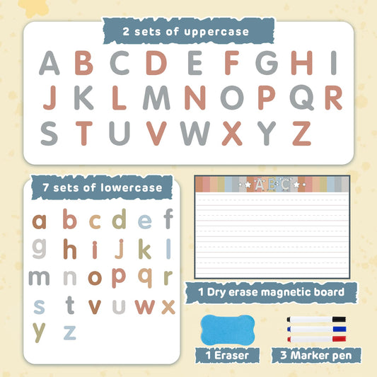 Joyreal foam letter magnets securely stick to whiteboards for learning