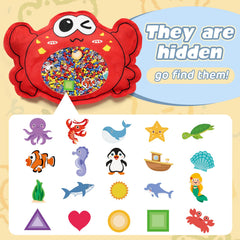 Joyreal Hide and Seek Busy Bag with crab focus, helps kids practice problem solving during travel