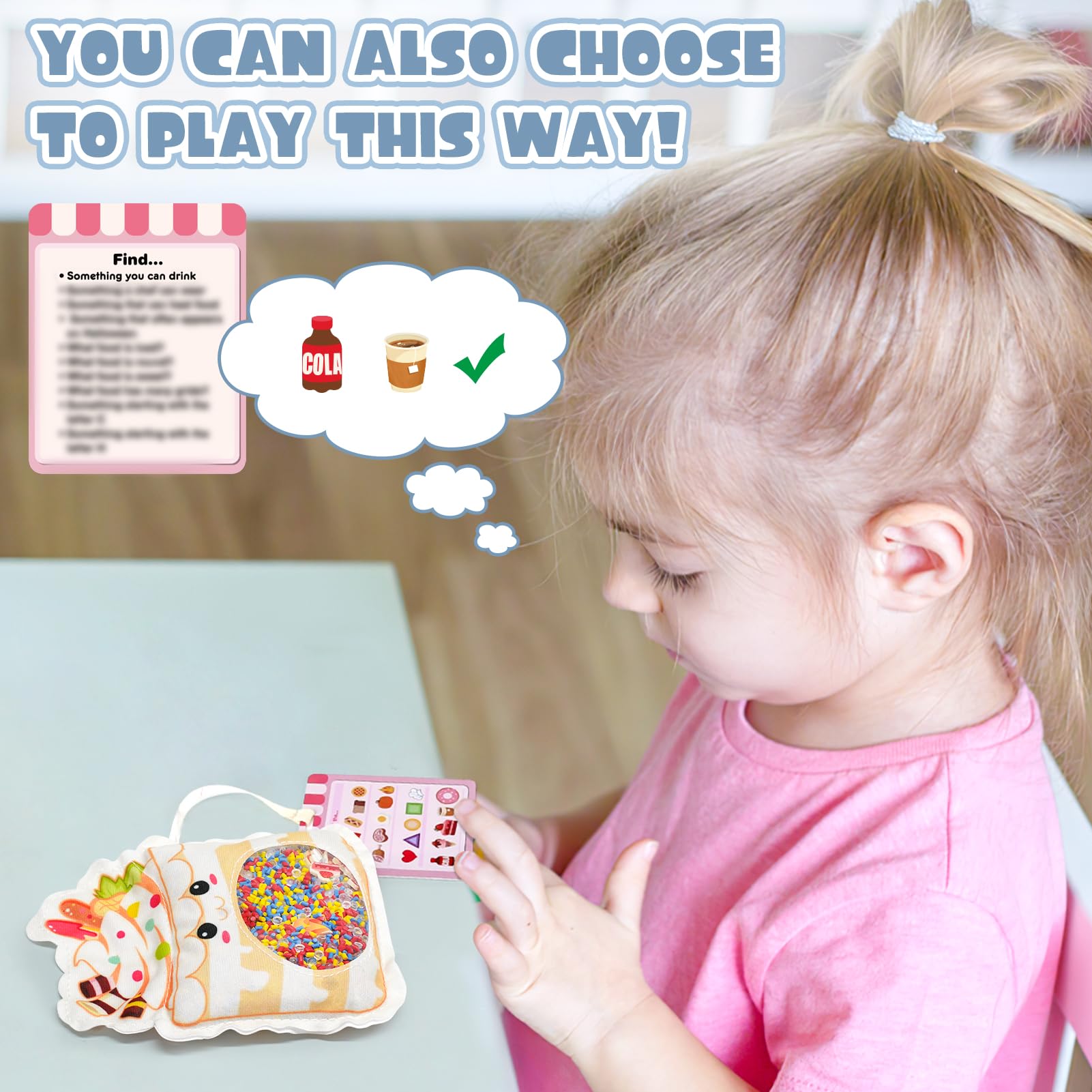 Joyreal Hide and Seek Busy Bag made of soft fabric, easy to clean and durable