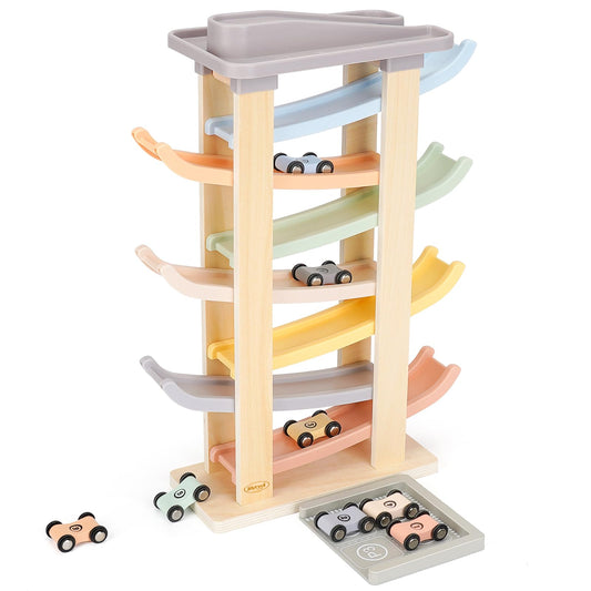 Joyreal Montessori 7-level car ramp racer for engaging screen-free play