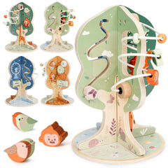 Joyreal tree design spring side promotes seasonal exploration and fine motor play.