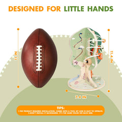 Joyreal wooden activity cube with smooth rounded edges enhances safe toddler handling.