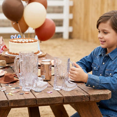 Close-up of JoyServe Cowboy Boot Mug highlighting durable BPA-free plastic.