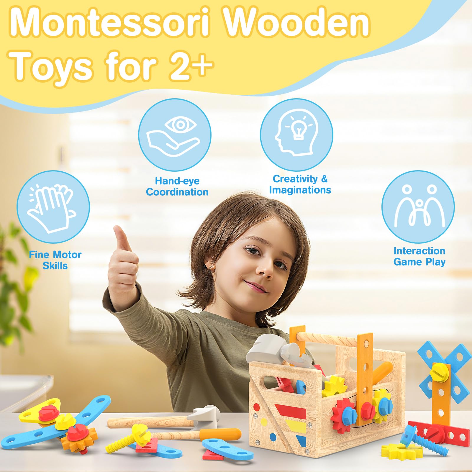 JOYSINTOY child-friendly tools support safe, creative construction play.