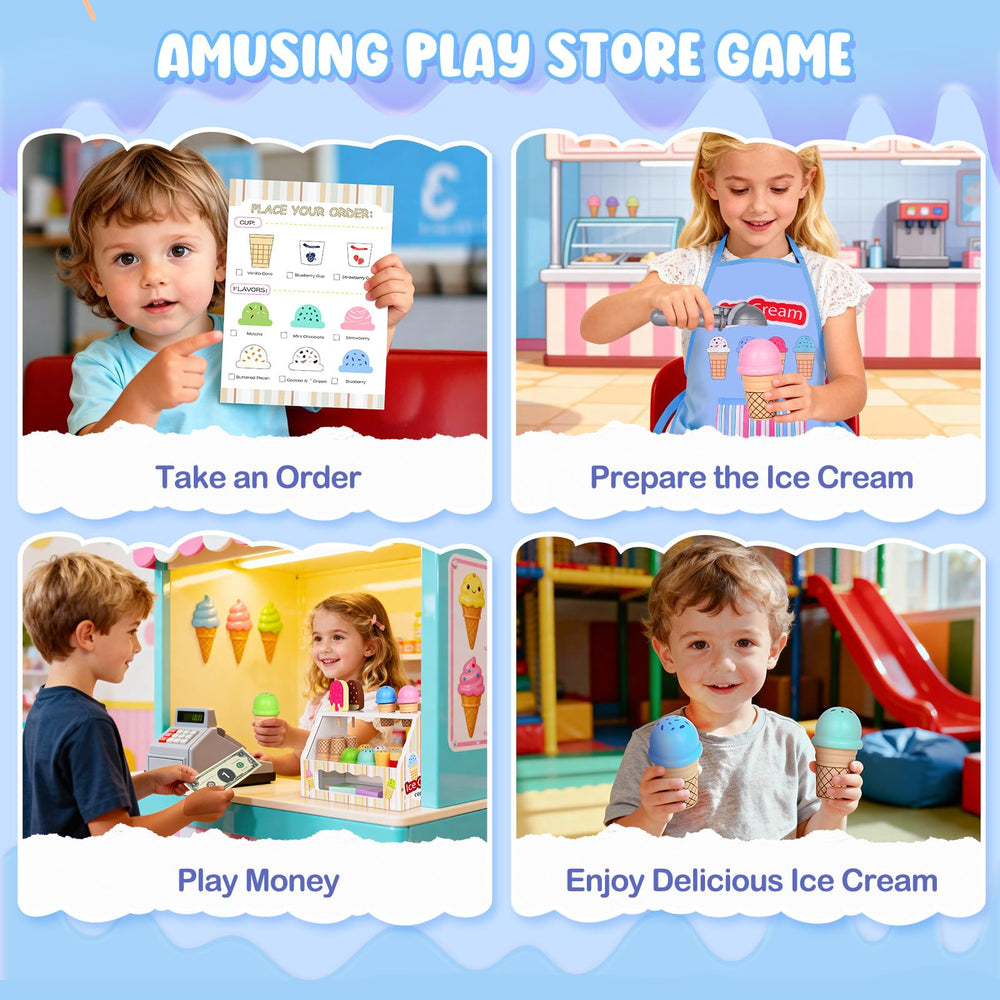 JOYSINTOY menu card helps kids simulate ordering scenarios