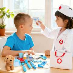 JOYSINTOY thermometer adds realistic exam moments for early science learning.