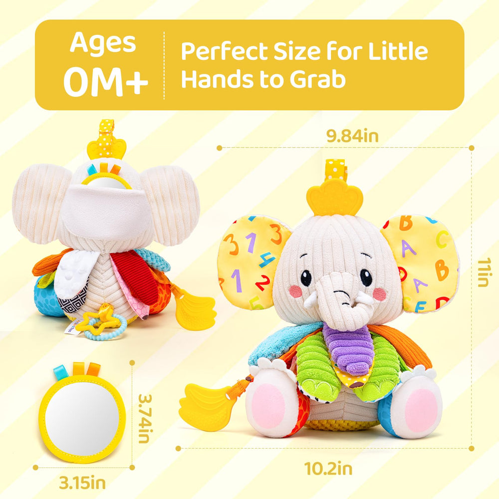 JoySpark Toys elephant bells and squeaks stimulate auditory curiosity