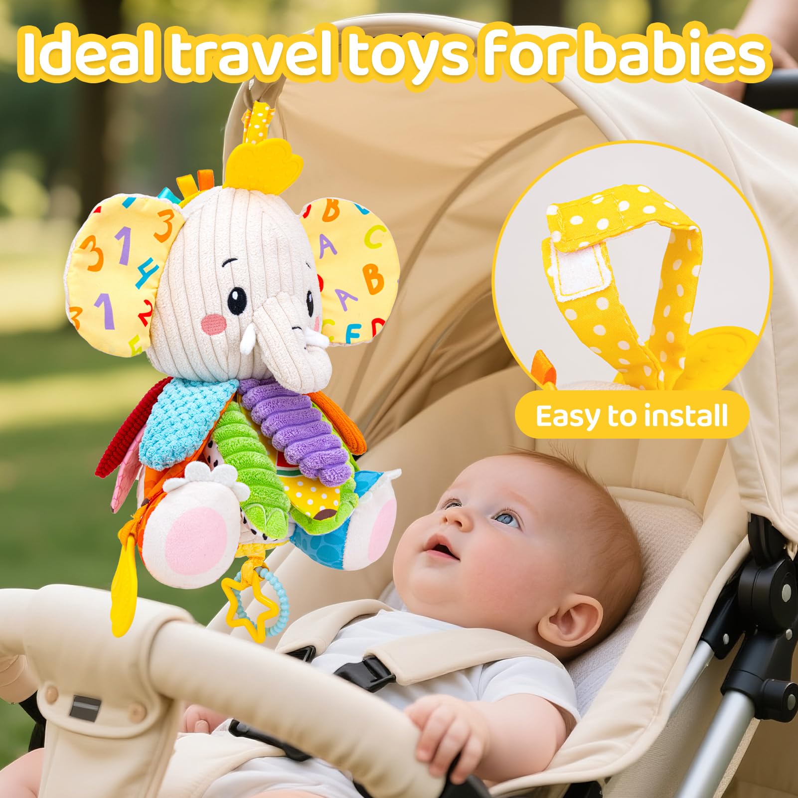 JoySpark Toys charming plush elephant gift-ready for babies