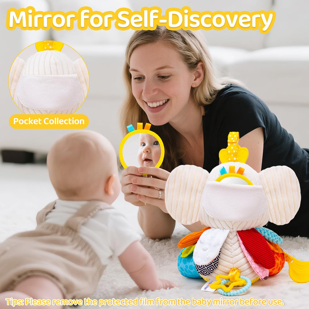 JoySpark Toys tummy time mirror supports head lifting and visual tracking