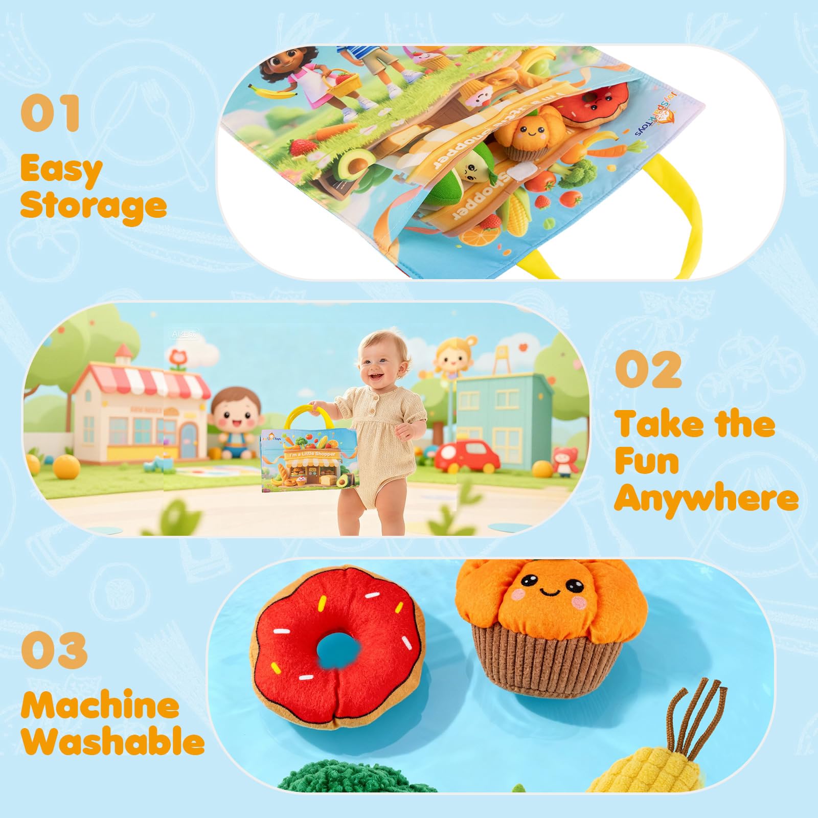 JoySpark Toys baby-safe mirror on toast supports self-recognition.