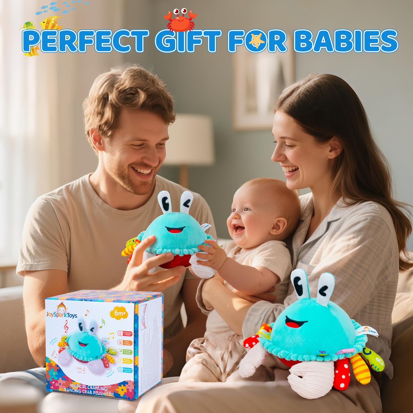 JoySpark Toys Crawling Crab makes a thoughtful baby gift idea.
