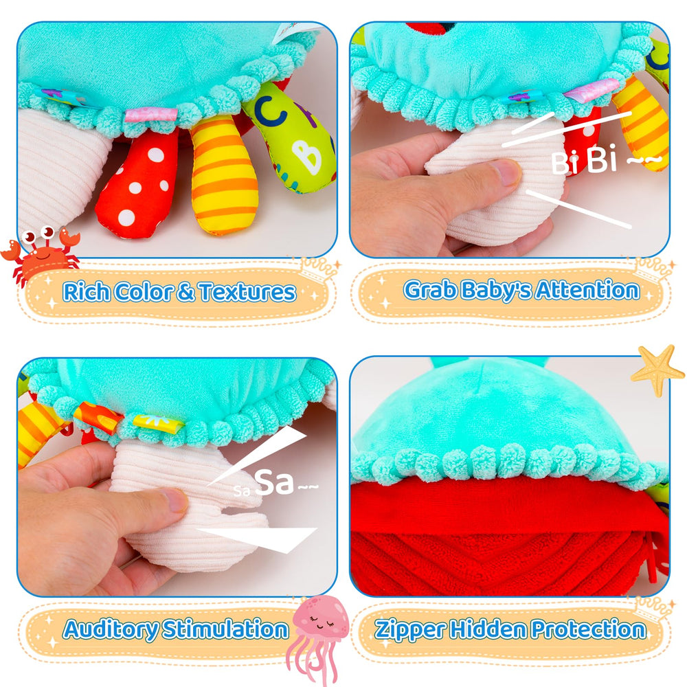 JoySpark Toys Crawling Crab USB recharge supports extended playtime.