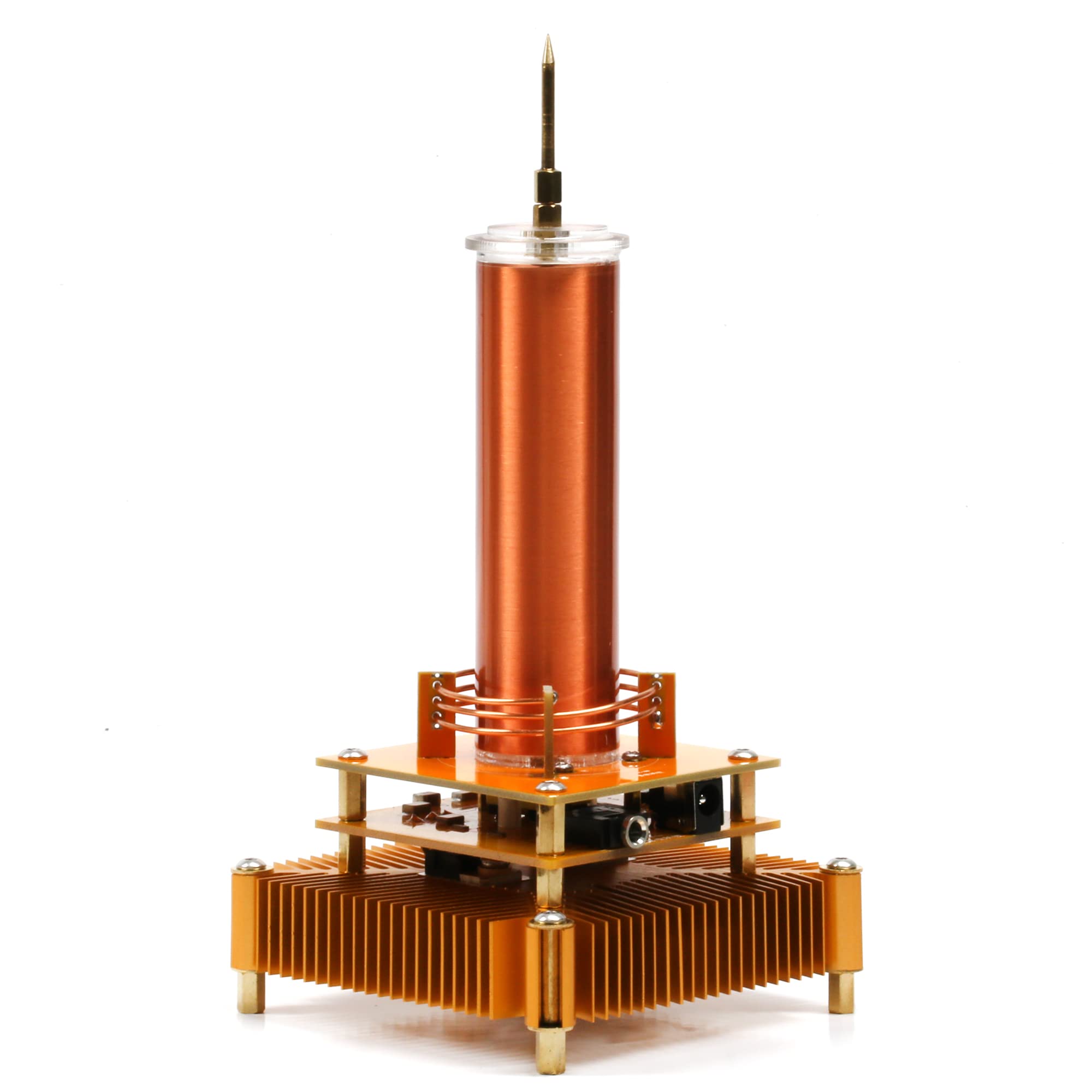 Joytech Music Tesla Coil base in acrylic shell for desk displays
