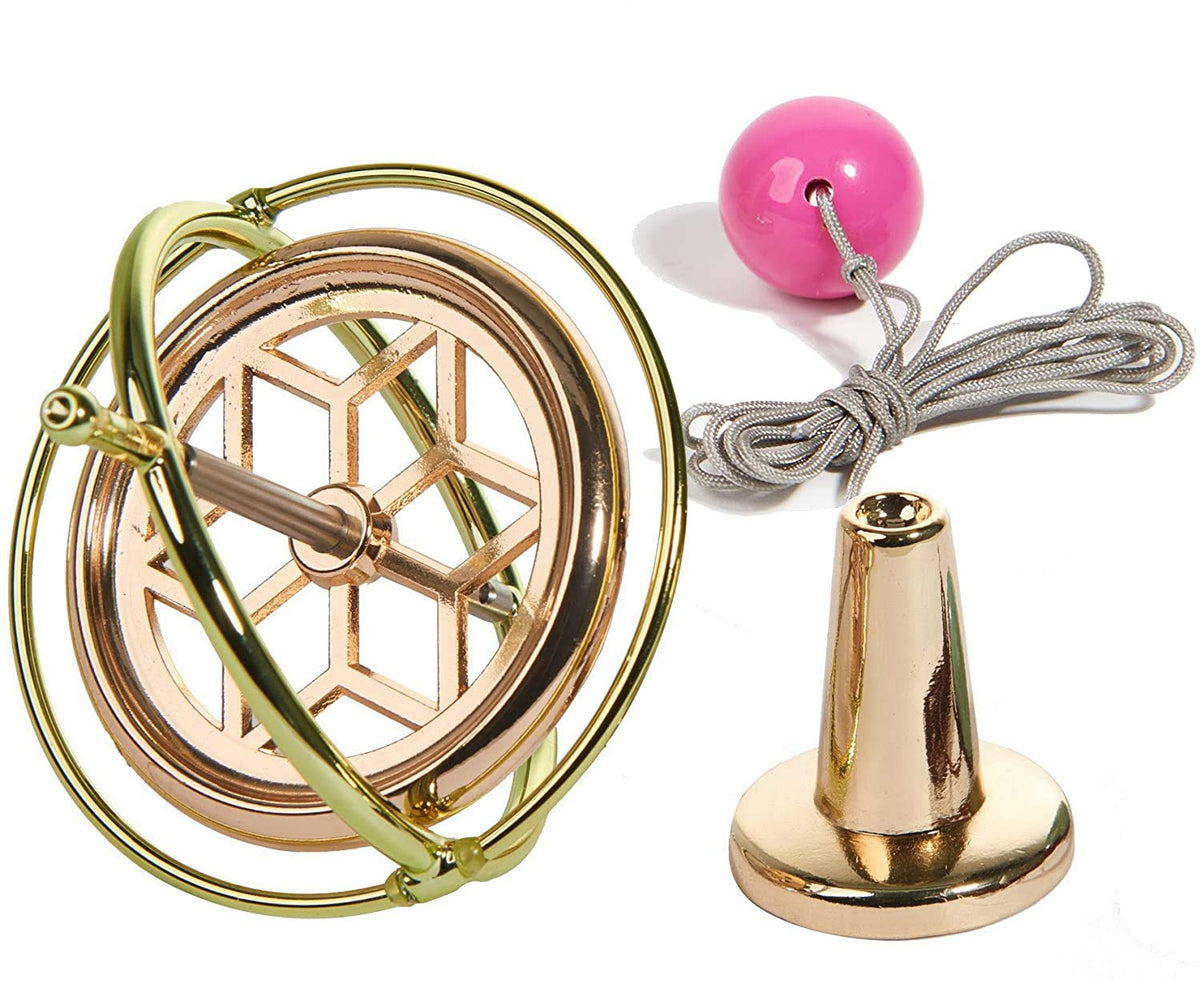 JoyTech Precision Gyroscope assembly with laser-cut hollow rotor for smooth spins.