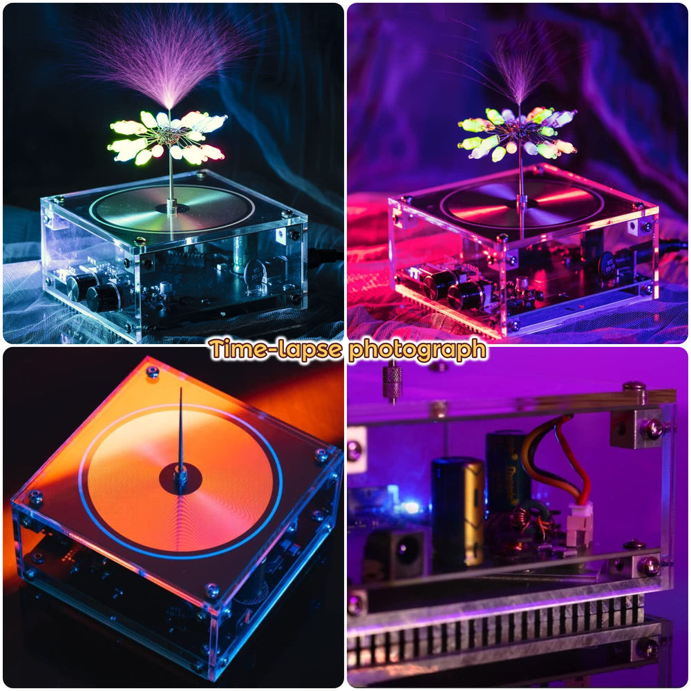 Joytech Tesla coil arc loudspeaker educational tool for hands-on learning.