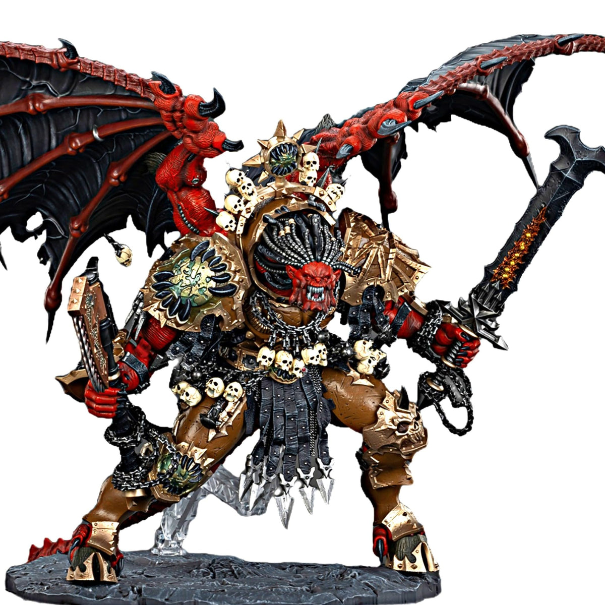 Joytoy Angron figure with 1/18-scale detail for display and collection.