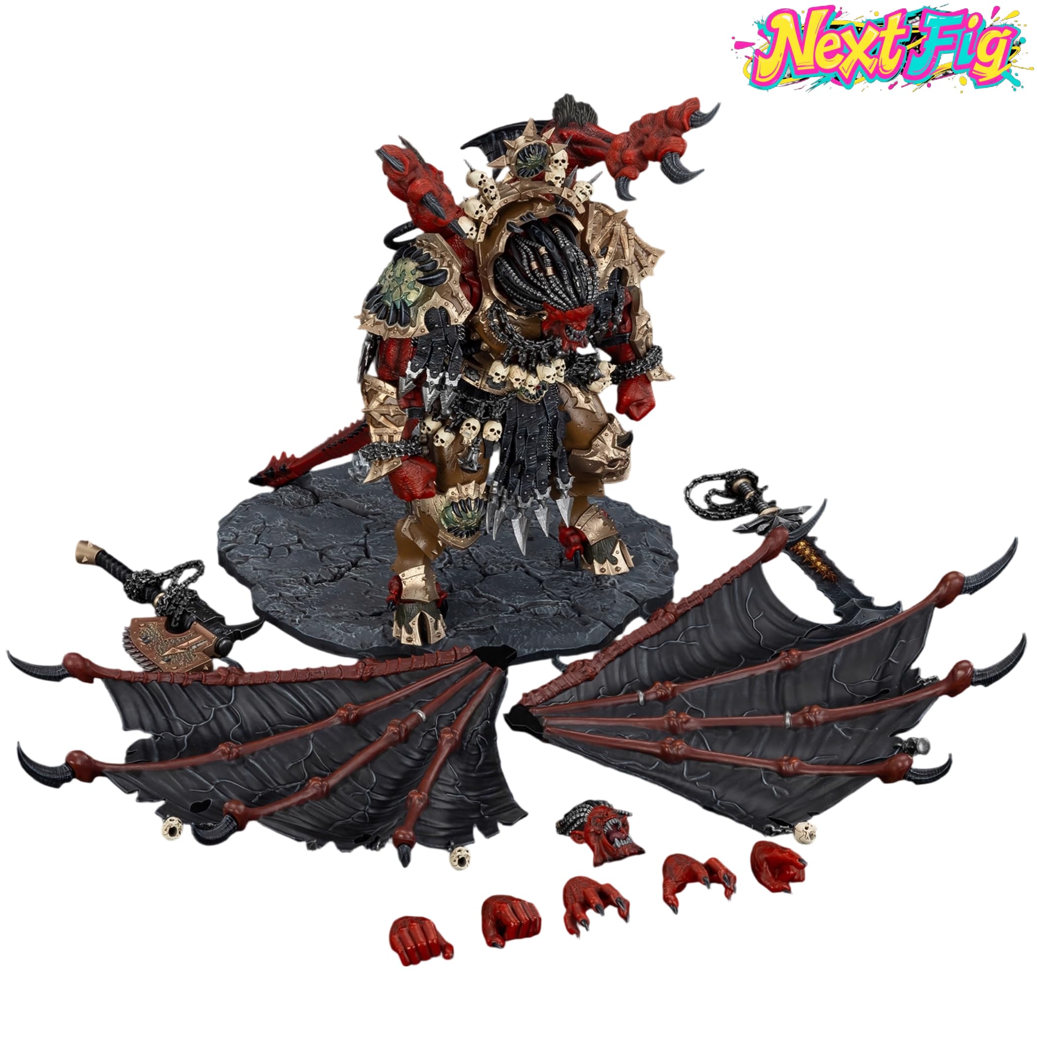 Joytoy Angron figure designed for impressive display and photography.