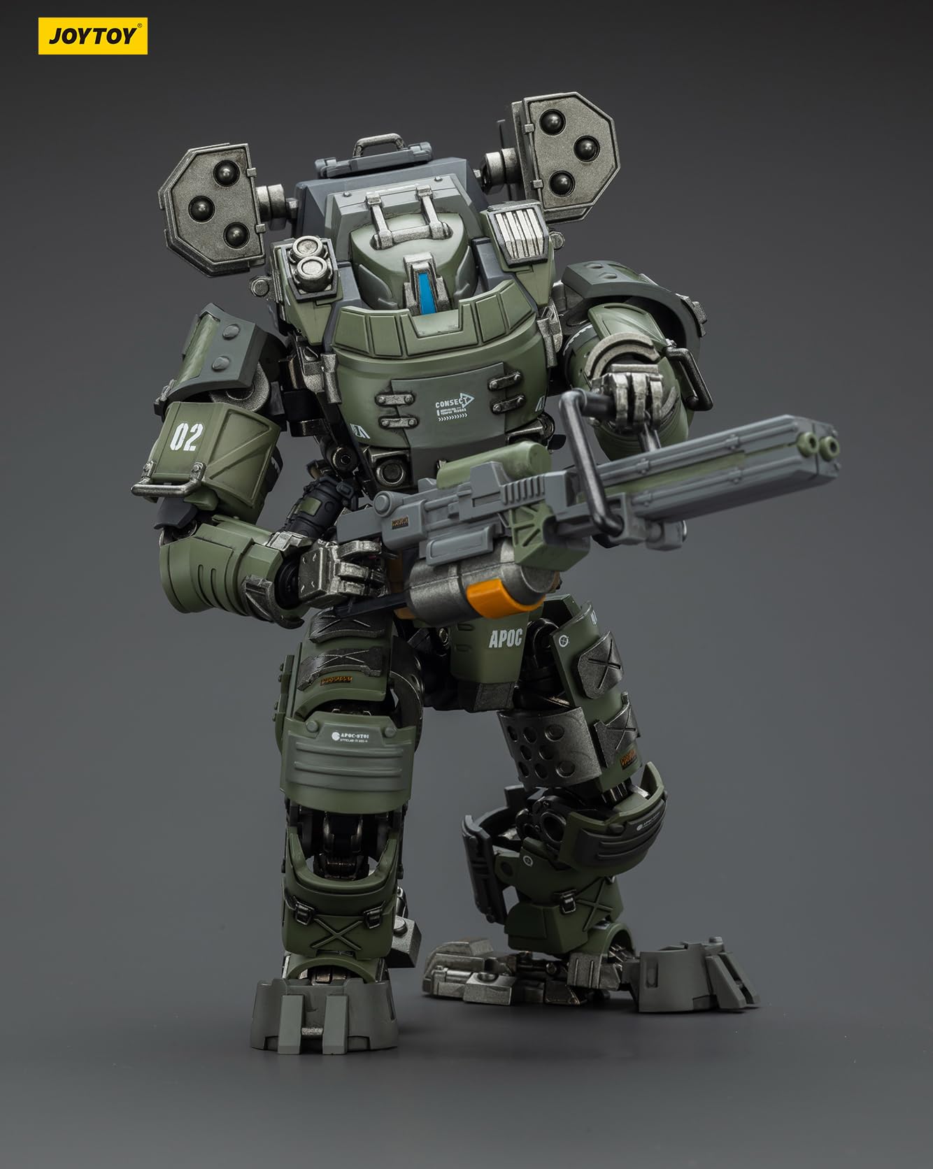 JOYTOY APOC Storm Tempestus figure dynamic back pose for action-ready display.