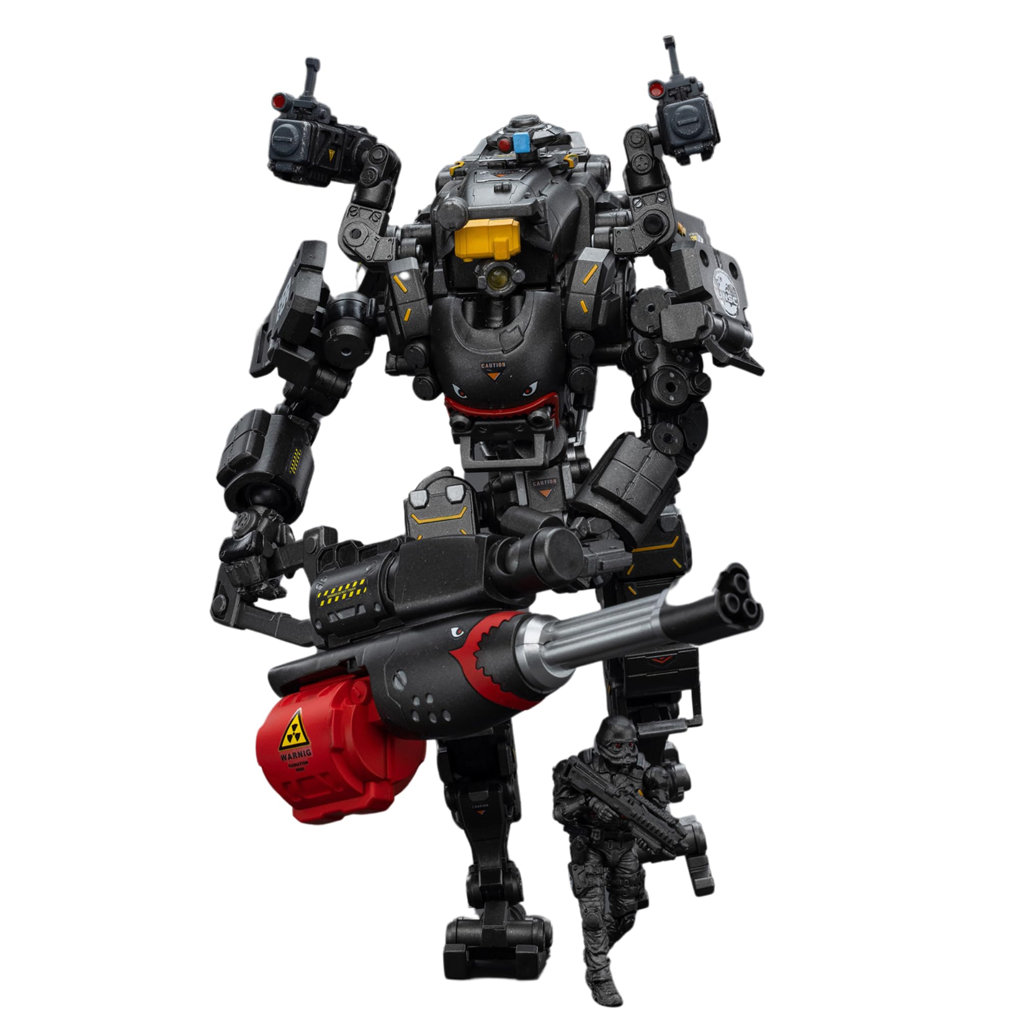 JOYTOY 1/25 scale figure stands about 8.7 inches tall for shelf display.