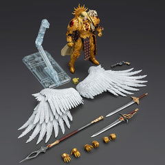 JOYTOY Sanguinius display stand boosts shelf presence and focus.