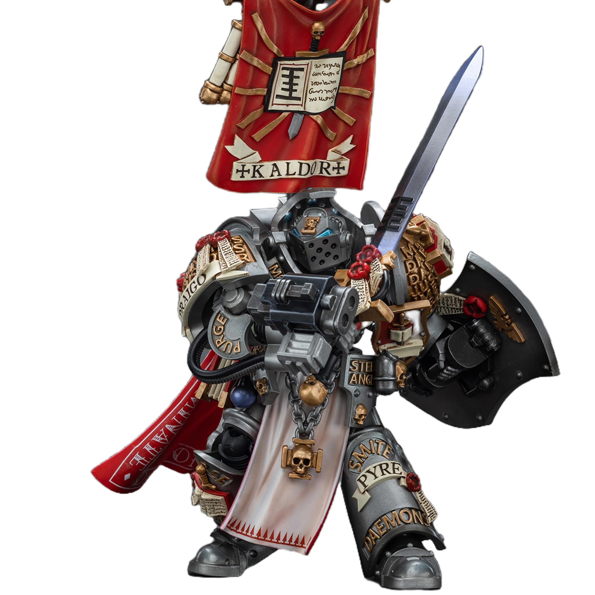 JOYTOY Kaldor Draigo 1/18 figure front view for display and collection
